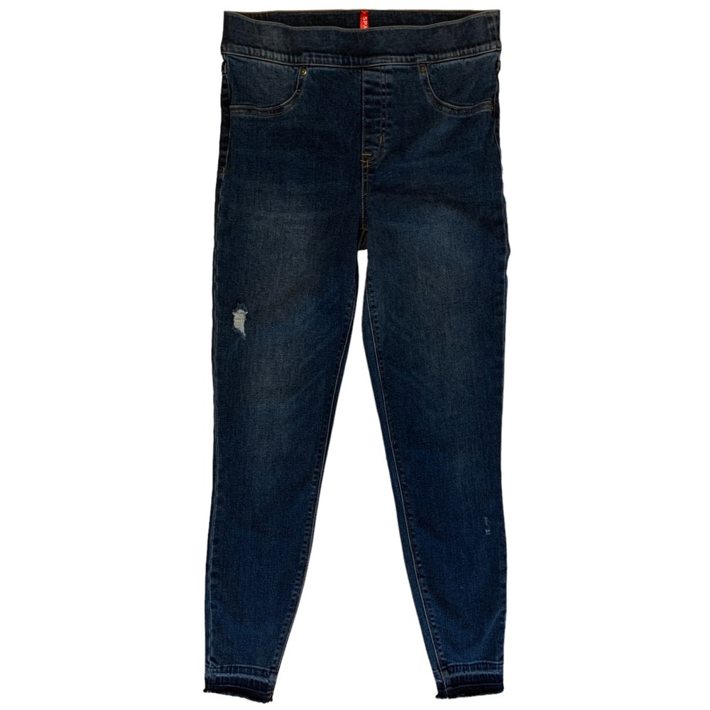 SPANX Distressed Ankle Skinny Jeans Medium Wash